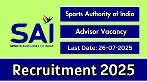 Sports Authority of India Advisor Recruitment 2025 - Apply Online