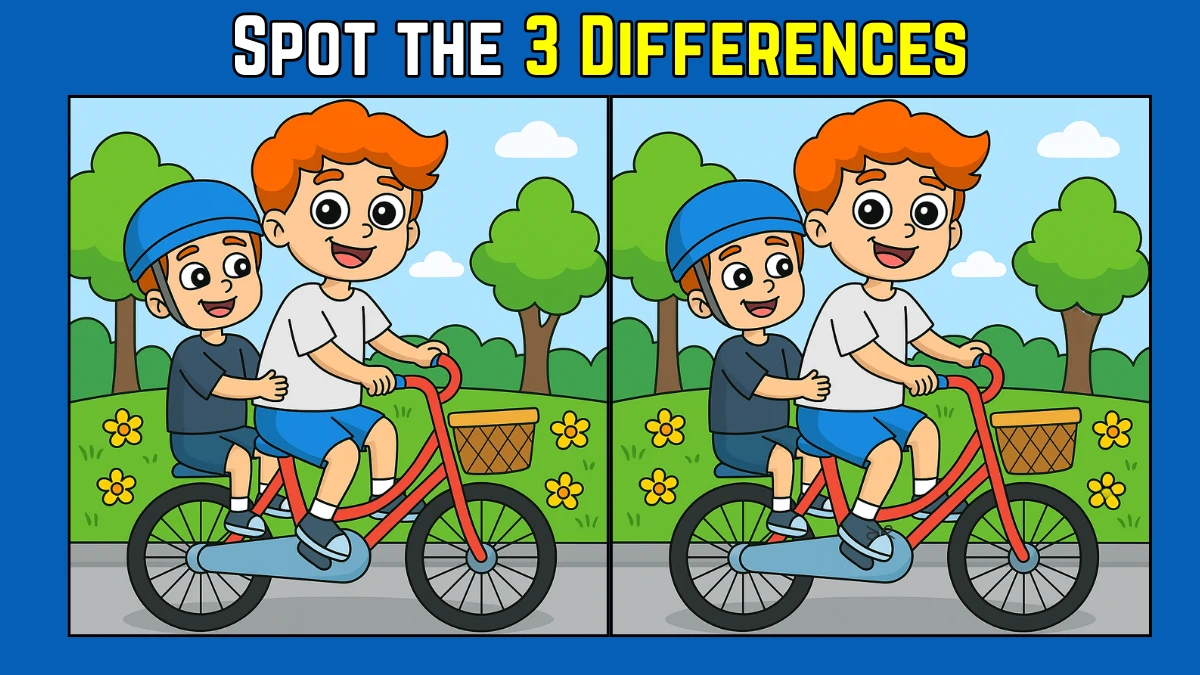 Spot the Difference: Within 9 Seconds Spot The 3 Differences in this Dad and Son Image