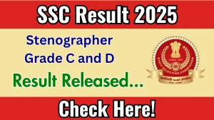 SSC Stenographer Grade C and D Result 2025 Out at ssc.gov.in, Direct Link to Download Result PDF Here