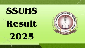 SSUHS Result 2025 Out at ssuhs.in Direct Link to Download 1st, 2nd and 3rd Semester Result