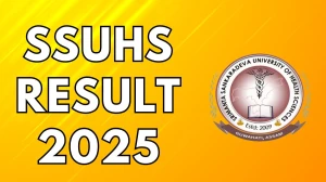 SSUHS Result 2025 Released at ssuhs.in Direct Link to Download 1st Semester Result