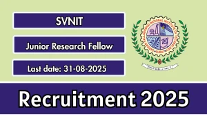 SVNIT Junior Research Fellow Recruitment 2025 - Apply Offline