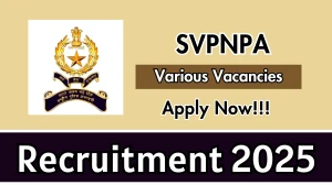 SVPNPA Recruitment 2025 - Apply Offline for 04 Laboratory Technician, Laboratory Attendant and More Posts