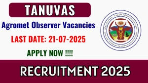TANUVAS Agromet Observer Recruitment 2025 - Apply Offline