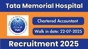 Tata Memorial Hospital Chartered Accountant Recruitment 2025 – Walk in