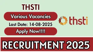 THSTI Recruitment 2025 - Apply Online for 05 Project Associate, Senior Project Associate and More Posts