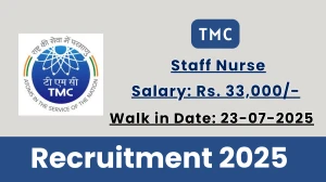 TMC Staff Nurse Recruitment 2025 – Walk in for 20 Posts