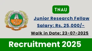 TNAU Junior Research Fellow Recruitment 2025 – Walk in
