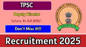 TPSC Deputy Director Recruitment 2025 - Apply Online for 08 Posts