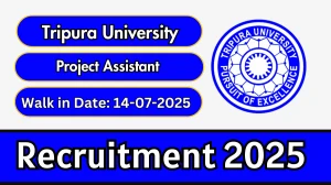 Tripura University Project Assistant Recruitment 2025 – Walk in Tripura University Project Assistant Recruitment 2025 – Walk in