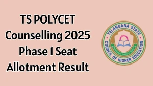 TS POLYCET Counselling 2025 Phase 1 Seat Allotment Result Out Today at tgpolycet.nic.in Direct Link to Download Result
