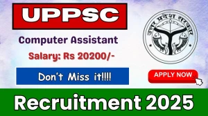 UPPSC Computer Assistant Recruitment 2025 - Apply Online for 13 Posts