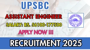 UPSBC Assistant Engineer Recruitment 2025 - Apply Online for 57 Posts