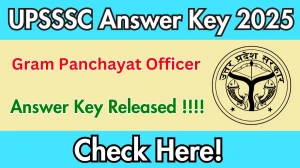UPSSSC Gram Panchayat Officer Revised Answer Key 2025 Released – Download the Answer Key at upsssc.gov.in UPSSSC Gram Panchayat Officer Revised Answer Key 2025 Released – Download the Answer Key at upsssc.gov.in