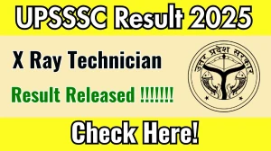 UPSSSC X Ray Technician Result 2025 Out at upsssc.gov.in, Direct Link to Download Result PDF Here UPSSSC X Ray Technician Result 2025 Out at upsssc.gov.in, Direct Link to Download Result PDF Here