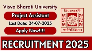Visva Bharati University Project Assistant Recruitment 2025 - Apply Offline