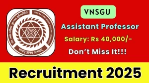 VNSGU Assistant Professor Recruitment 2025 - Apply Online for 07 Posts