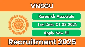 VNSGU Research Associate Recruitment 2025 - Apply Online