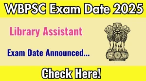 WBPSC Library Assistant Exam Date 2025 Announced at psc.wb.gov.in Exam details here