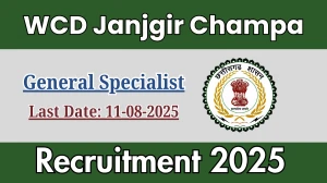WCD Janjgir Champa General Specialist Recruitment 2025 - Apply Offline