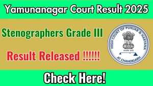 Yamunanagar Court Stenographers Grade III Result 2025 Out at yamunanagar.dcourts.gov.in, Direct Link to Download Result PDF Here Yamunanagar Court Stenographers Grade III Result 2025 Out at yamunanagar.dcourts.gov.in, Direct Link to Download Result PDF Here