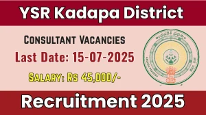 YSR Kadapa District Consultant Recruitment 2025 - Apply Offline