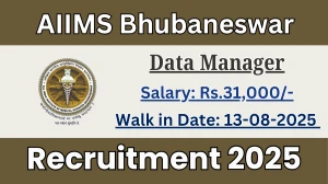 AIIMS Bhubaneswar Data Manager Recruitment 2025 – Walk in