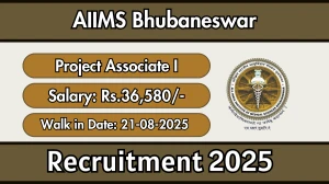 AIIMS Bhubaneswar Project Associate I Recruitment 2025 – Walk in