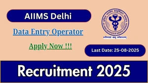 AIIMS Delhi Data Entry Operator Recruitment 2025 - Apply Offline