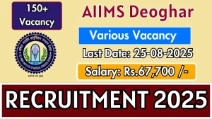 AIIMS Deoghar Senior Resident Recruitment 2025 - Apply Offline for 167 Posts
