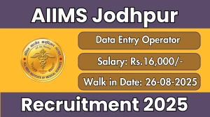 AIIMS Jodhpur Data Entry Operator Recruitment 2025 – Walk in AIIMS Jodhpur Data Entry Operator Recruitment 2025 – Walk in