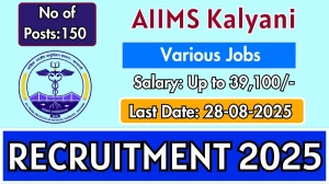 AIIMS Kalyani Senior Resident Recruitment 2025 - Apply Online for 150 Posts
