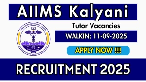AIIMS Kalyani Tutor Recruitment 2025 – Walk in for 01 Posts AIIMS Kalyani Tutor Recruitment 2025 – Walk in for 01 Posts
