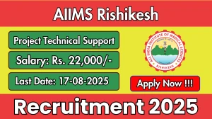 AIIMS Rishikesh Project Technical Support II Recruitment 2025 - Apply Offline