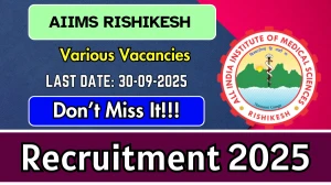 AIIMS Rishikesh Recruitment 2025 - Apply Offline for 04 Project Technical Support, Project Research Scientist Posts