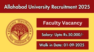 Allahabad University Faculty Recruitment 2025 – Walk in