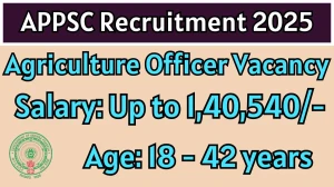 APPSC Agriculture Officer Recruitment 2025 - Apply Online for 10 Posts