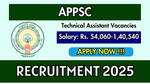 APPSC Technical Assistant Recruitment 2025 - Apply Online