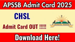 APSSB CHSL Admit Card 2025 OUT Download Link apssb.nic.in