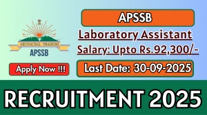 APSSB Laboratory Assistant Recruitment 2025 - Apply Online for 26 Posts