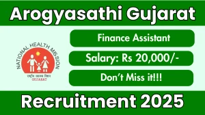 Arogyasathi Gujarat Finance Assistant Recruitment 2025 - Apply Online