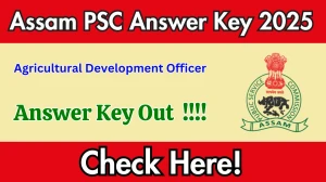 Assam PSC ADO Answer Key 2025 Released – Download at apsc.nic.in Assam PSC ADO Answer Key 2025 Released – Download at apsc.nic.in