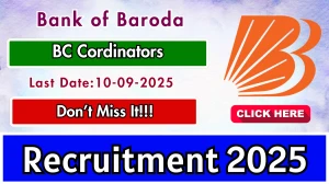 Bank of Baroda BC Cordinators Recruitment 2025 - Apply Offline for 15 Posts