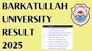 Barkatullah University Result 2025 Released at bubhopal.ac.in Direct Link to Download 2nd and 4th Semester Result