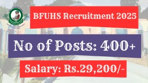 BFUHS Staff Nurse Recruitment 2025 - Apply Online for 406 Posts by Sep 12