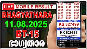 Bhagyathara Lottery BT 15 Results OUT 11-08-2025: Check Prize Structure and How to Claim