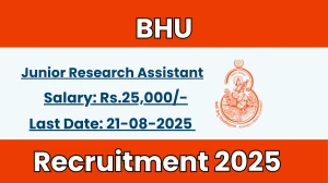 BHU Junior Research Assistant Recruitment 2025 - Apply Offline BHU Junior Research Assistant Recruitment 2025 - Apply Offline