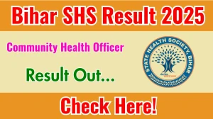 Bihar SHS CHO Result 2025 Out at shs.bihar.gov.in, Direct Link to Download Result PDF Here Bihar SHS CHO Result 2025 Out at shs.bihar.gov.in, Direct Link to Download Result PDF Here