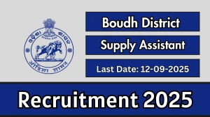 Boudh District Supply Assistant Recruitment 2025 - Apply Offline