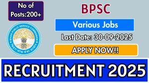 BPSC HOD Recruitment 2025 - Apply Online for 218 Posts by Sep 30